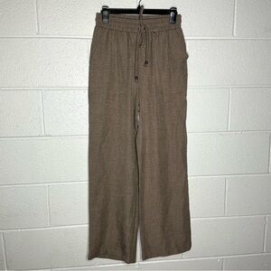 < 3rd + Malt Tan Pull On Wide Leg Pants >